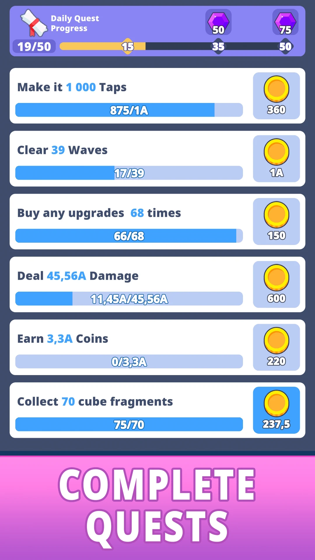 Tap Tap Cube - Idle Clicker screenshot